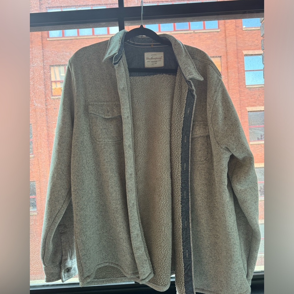 Grey sherpa lined jacket